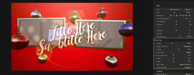 Final Cut Pro X Theme Holiday Ornaments from Pixel Film Studios