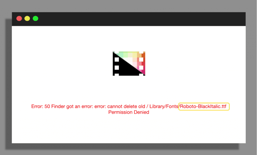 error 50 1 for help page